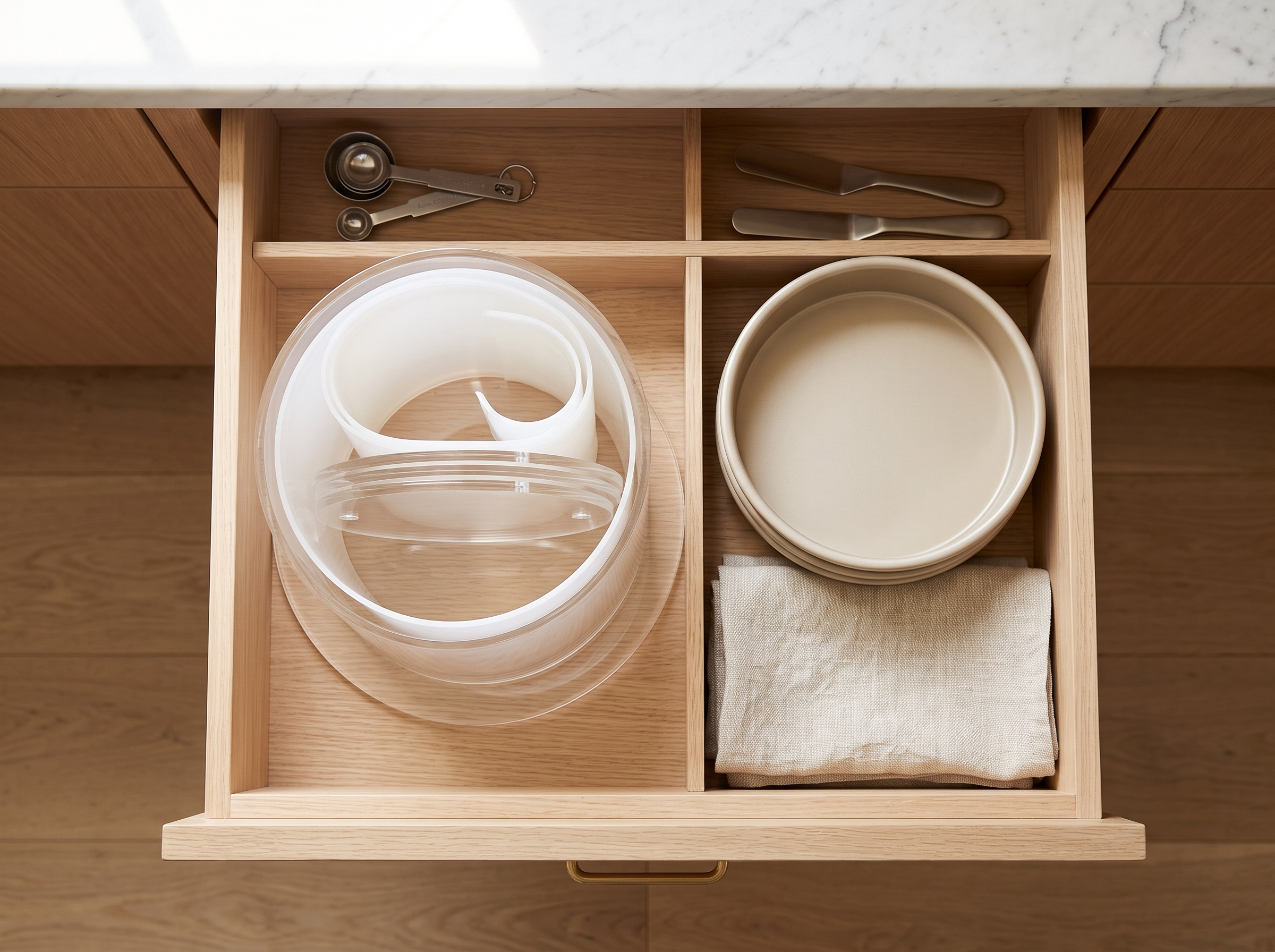 Kit stored compactly in a kitchen drawer